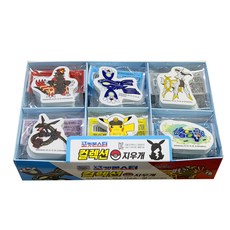 에리트 포켓몬스터 캐릭터 컬렉션 지우개 (6개 1세트), 단품, 단품