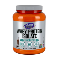 NOW Foods 罐裝分離乳清蛋白粉 巧克力奶油風味, Dutch Chocolate, 816g, 1罐