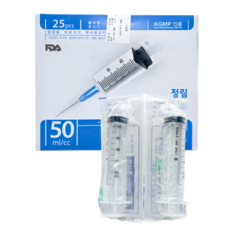정림 멸균 일회용주사기 50cc 18g 의료용 바늘 개별포장, 1박스, 50mL/cc-18G 1박스, 50mL/cc-18G