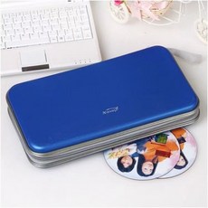 CD收納包 大容量128片碟片包 光碟盒40片/80片DVD光盤包 CD收納整理盒, 80片（藍色1個）