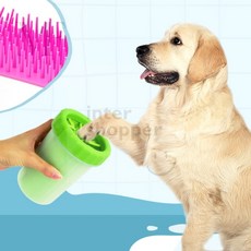 마켓프렌드 강아지발 세척컵 강아지풋클렌저, 대 그린