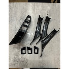 BMW 全台批發現貨 碳纖維內門把手 內手把 內門把 適用於F10 F11車型 解決環保材質問題 7件式, 卡扣碳纖維右後,內手把, 1個