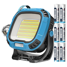 強光多光源 led手電筒 白黃紅光 超亮工作燈 磁吸汽修燈 露營燈, 1個, 【6電】微笑鯊GZ-0892-綠A