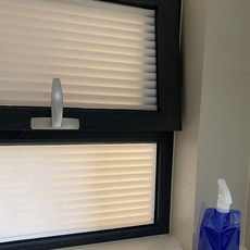 百葉窗戶貼紙 磨砂玻璃貼膜 防窺隱私 全遮光不透明, 靜電免膠【2號隱私長虹】窄條紋,【寬40釐米*長1米】