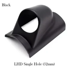 쿠쿠스토어 자동차 게이지 거치대 ABS 단일 및 이중 구멍 계기 랙 범 액세서리 왼쪽 오른쪽 핸드 드라이브, 01 Black-LHD Singe Hole