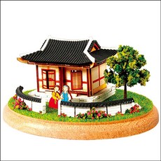 영공방 원목소재 내추럴목재 기와집 디오라마 나무재 입체퍼즐 29925EA 1(EA), 1개