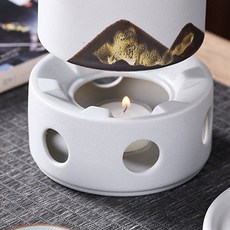 홈카페 도자기 티워머 화이트 티라이트홀더