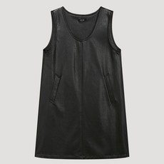 [백화점 정품] 시스티나 신세틱 레더 레이어드 원피스 AWWOPP31020