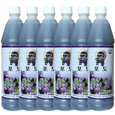 청솔 포도 음료베이스, 6개, 835ml