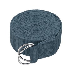 YELARXI 스트레칭을 위한 요가 스트랩 운동용 스트레치 밴드 3.2m(10피트) 및 핑크 조절 가능한 금속 D링 버클 요가 밴드 - 필라테스/체육 피트니스/체육관 운동 댄, Gray, Gray