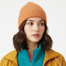 비니 모자 겨울 등산 모자 스포츠 낚시 비니, 리얼오렌지