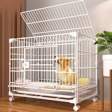 중소형 개 우리 철제 개장, 1개, 흰색