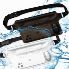 행복득템 방수 스마트폰 파우치 스마트폰방수팩, 블랙