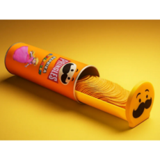 프링글스 감자칩 트레이 고급 플라스틱 서랍형 슬라이더 포테이토칩 간편 보관 과자 부스러기, 슬라이딩 트레이 노란색, 1개