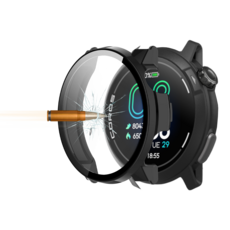 코로스 페이스 프로 풀커버 강화유리 필름 케이스, 1개, 블랙