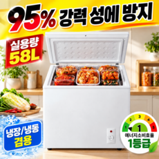 숨온도 일정한 냉기 미니 김치냉장고 1등급 가정용 소형 뚜껑형 1도어, 55L, 화이트