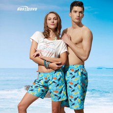 Heatwave 男款海灘褲 fun趣彩游魚, 3XL