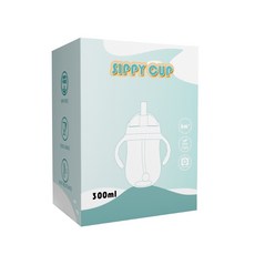 Tritan 學飲杯 兒童水杯 帶手柄 吸管杯 300ML, 學飲杯單獨英文彩盒, 1個