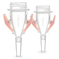 Maymom 母乳儲存袋轉接夾2入組(適用標準口徑喇叭罩) Spectra/Combi/Medela吸乳器適用 母乳儲存更輕鬆, 1套, 2個裝