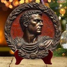로마 흉상 알루미늄 벽장식 빈티지 카이사르 금속 조각품 거실용