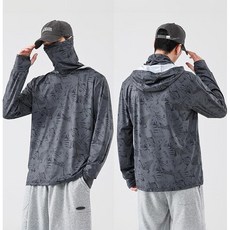 Asure 아웃도어 경량 자외선 차단 후드 냉감티셔츠 썬캡 낚시복 바람막이