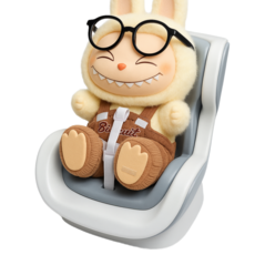 휘뚜마뚜 라부부 1세대 3세대 인형 차량 카시트 의자 케이스 악세사리, 그레이&베이지