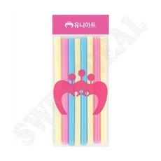 버블티빨대 12mm 파스텔혼합 1P 초등학생만들기 어린이집만들기