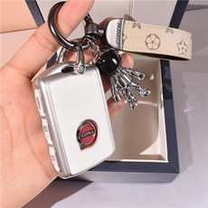 Volvo 沃爾沃 XC40/XC60/XC90/S60/S90 專用鑰匙套 保護殼, 1個, 白殼+銀色+白花