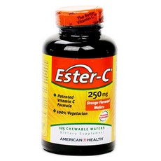 AMERICAN HEALTH 維他命C咀嚼片 250mg 橘子口味, 1個, 125 件