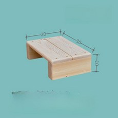 나무 발판 원목 화장실 샤워 패드 계단 베란다 키높이 발받침대 욕실 현관, 1개, 두꺼운 원목 30x20x10cm