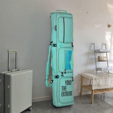 스키휠백 스노우보드 휠백 가방 오렌지 스노우보드휠백 배낭 원정 장비 엣지 바퀴, 블루 심플 업그레이드, 1개, 스카이블루 업그레이드