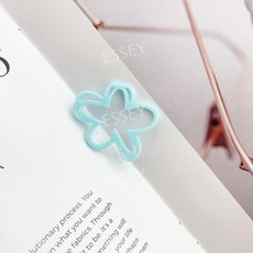 조각 케이크 케익 모형 장식, 3. 아크릴 라인 플라워 블루 원