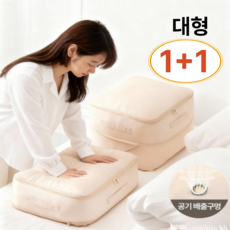 다로엔 다용도 이불 의류 정리 압축 파우치, 2개, 1세트