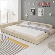 디숨 DF-07 저상형 패밀리 침대 프레임 Q+Q, C형, PU 511