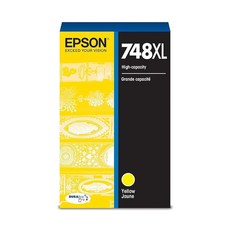 EPSON 748 DURABrite Pro Ink 대용량 시안 카트리지T748XL220 WorkForce WF-6530 WF-6530 6590 8590 6090 8090, 옐로우