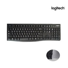 로지텍 USB 유선 일반형 키보드, BLACK + 키스킨포함, K120