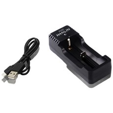 HANLIN 單節充電電池充電器 USB充電器 適用18650 16340 14500 鋰電池充電座, 1套