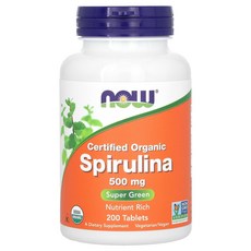 나우푸드 인증 스피룰리나 3000mg 200정(1정당 500mg), 1개, 200정