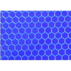 고가시성 PVC 프리즘 엔지니어링 반사 시트 자가 접착 필름 도로 교통 경고 표지판, Blue 60cm, 1개