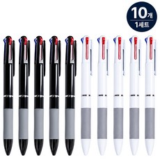 루메이크 부드러운 3색 볼펜 0.7mm, 10개, 혼합색상 10개, 혼합색상