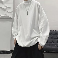 秋冬長袖t卹男韓版潮流半高領加厚內搭德絨打底衫ins潮牌男士上衣