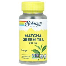 Solaray Matcha Green Tea 300 mg 100 VegCaps, 1개