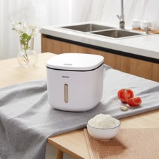 ecoco 米桶 防潮密封米箱 廚房儲米桶 帶視窗定量取米, 1個, 新款黑色