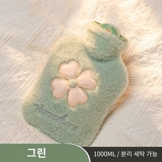 Equator온수팩 보온물주머니 물리치료 찜질팩 1L, 녹색