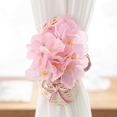수국 함께 꽃길 커튼집게 7cm 인테리어 조화 소품 커튼장식 꾸미기, 3개, 핑크