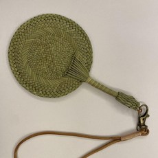 手工圓形掛繩扇子, 帶長約17CM 可掛飾, 帶長約17CM 可掛飾