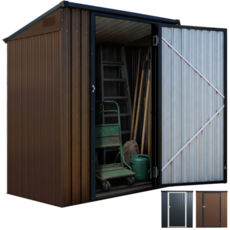 (탑앤라이프) 조립식창고 티코 야외창고 간이창고 이동식창고 소형창고 농막 전원주택창고 정원창고 창고, 브라운