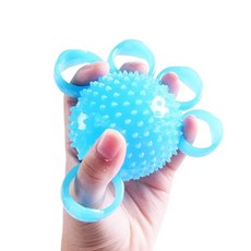 손 지압볼 손가락 마사지 악력기 손목 아귀 운동 재활, 블루, 1개