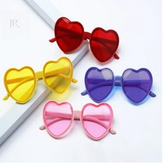 자깡몰 하트 파티 칼라 안경 파티안경, 그린