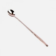 로즈골드 롱스푼 포크 1P 티스푼 커트러리 롱티 수저 스테인리스 젓가락 홍학 티타늄, 없음